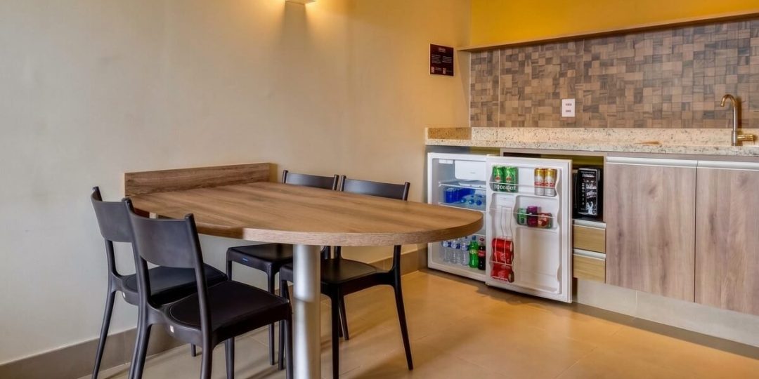 Cozinha americana da Suíte Família do Enjoy Solar das Águas
